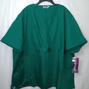 SIVVAN HUNTER GREEN CLASSIC FIT SCRUB TOP SIZE 5X